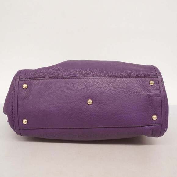 Gucci Soho Handbag 282309 Leather Purple Champagne Women's - Picture 3 of 16